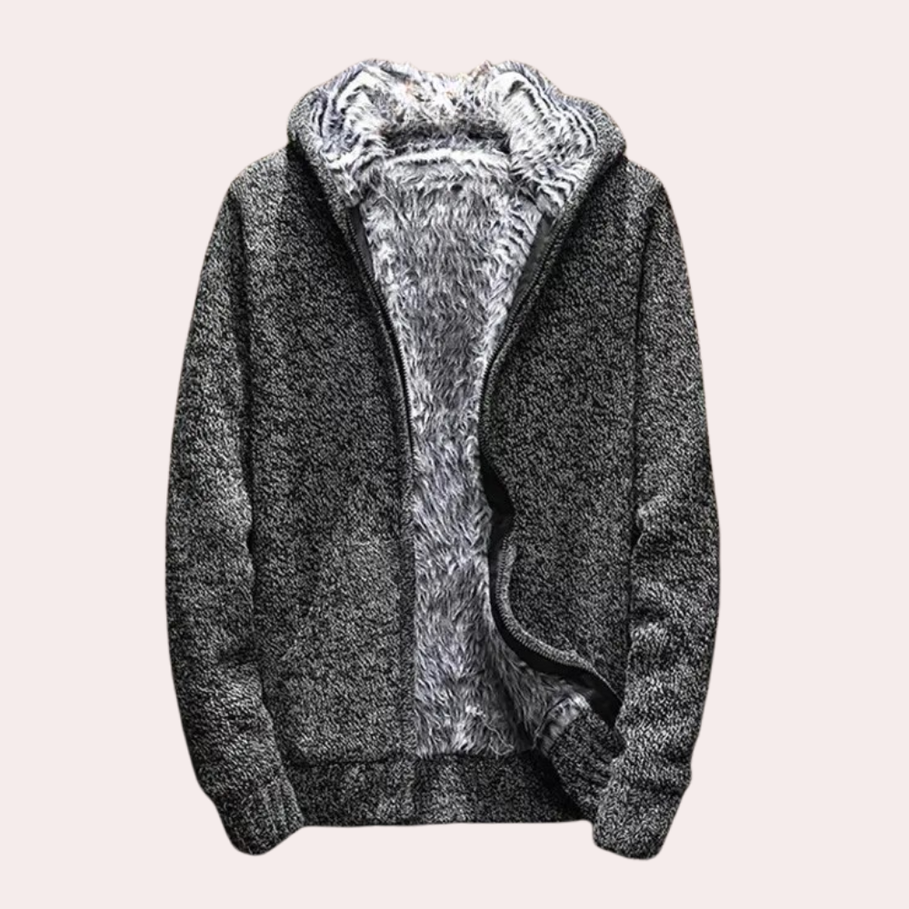 Heren Gebreide Vest met Capuchon Milan Stijl