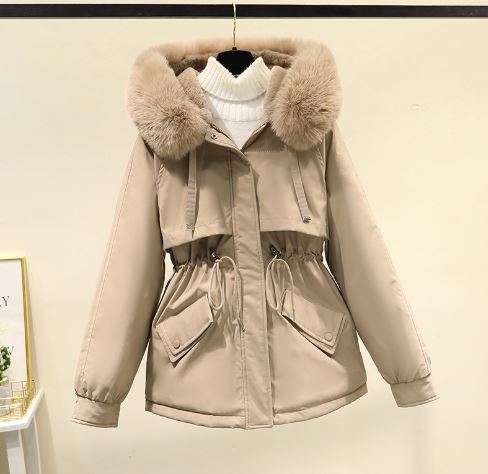 Oversized Katoenen Jassen Dame met Fluweel Voering
