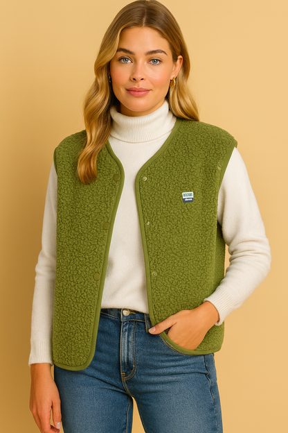 Dames Fleece Vest Mouwloos Warm voor Buiten