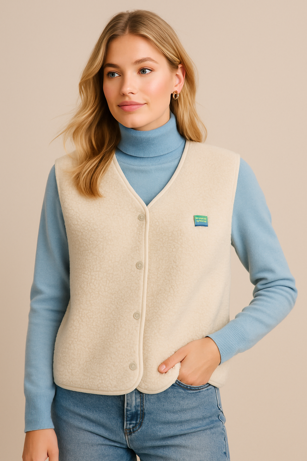 Dames Fleece Vest Mouwloos Warm voor Buiten
