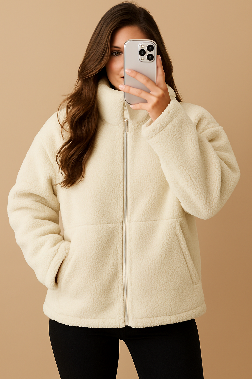 Dames Teddyjas Comfortabel met Ritssluiting Zacht - Mode Vibes
