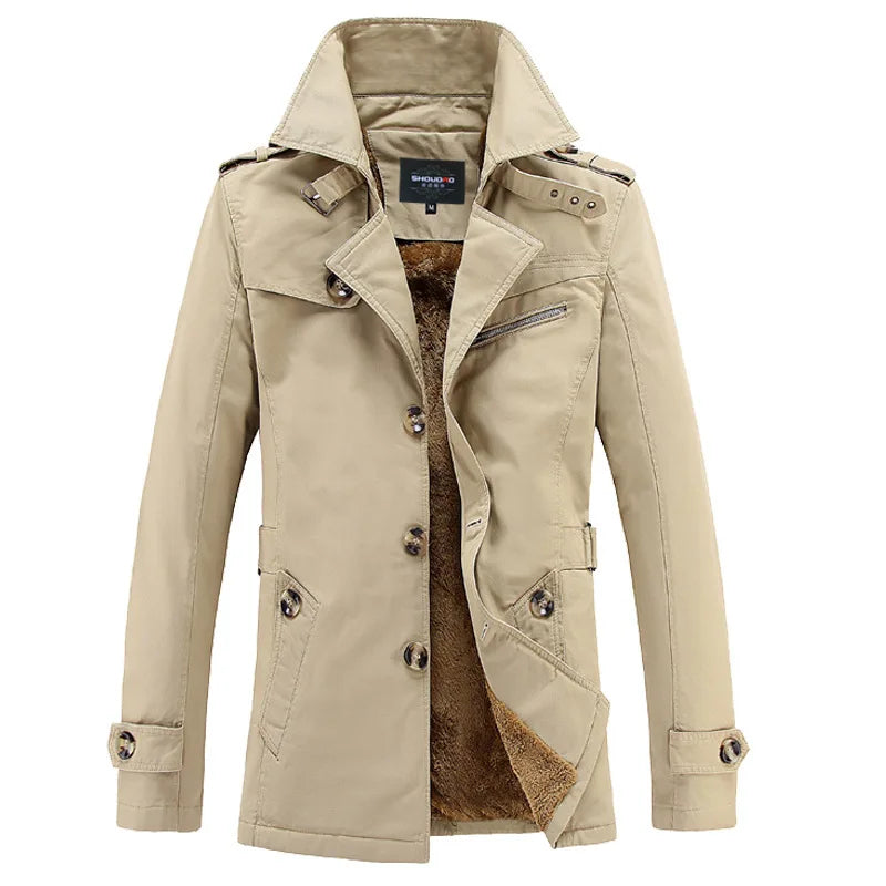 Trenchcoat Warm Michiel Winterjas voor Mannen