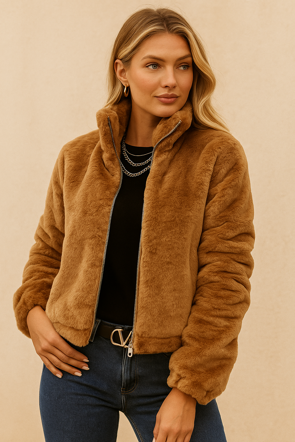 Dames Teddyjas Zachte Ritsjas Warme Winterjas - Mode Vibes