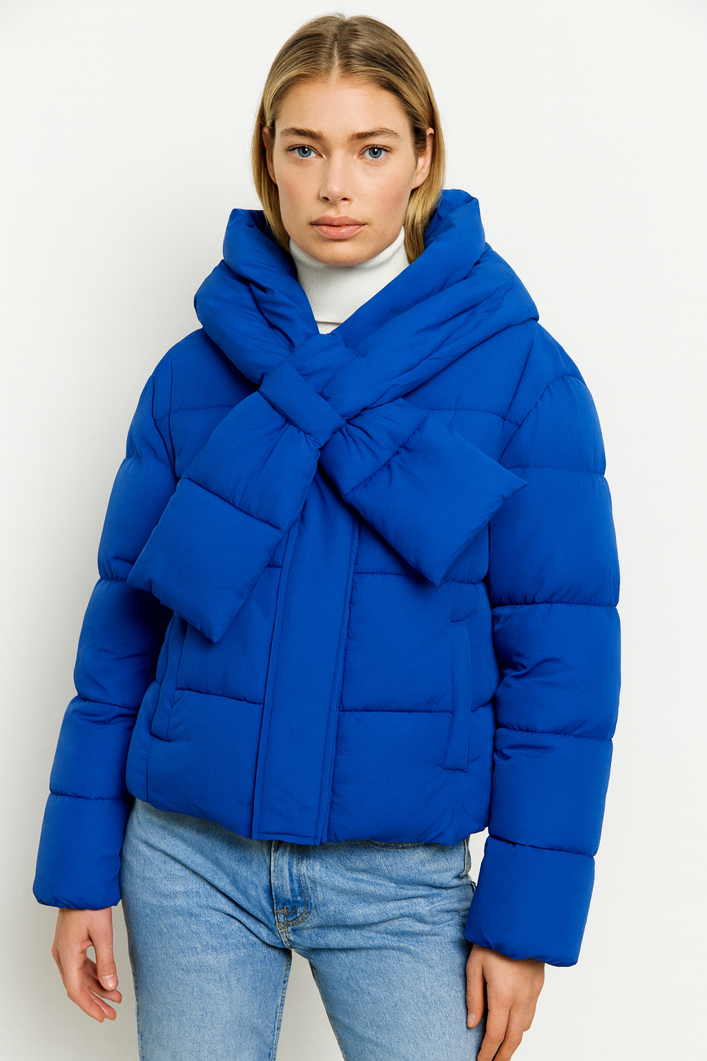 Dames Pufferjas met Sjaal Warm en Trendy - Mode Vibes