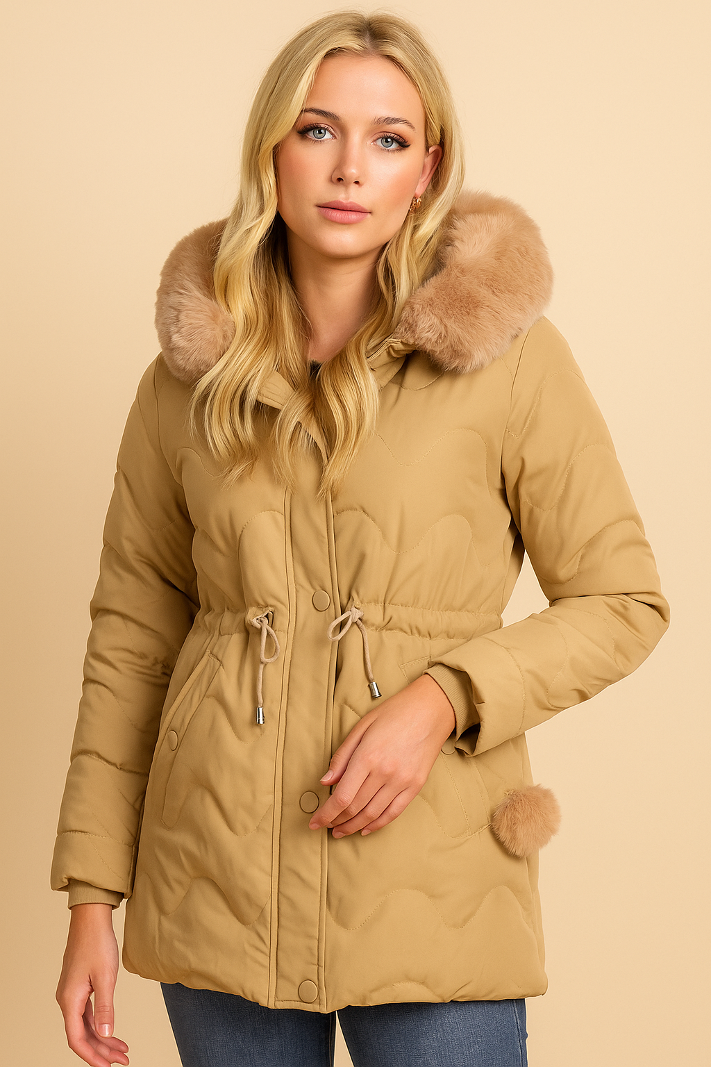 Dames Winterjas Warm Gewatteerd met Afneembare Capuchon - Mode Vibes