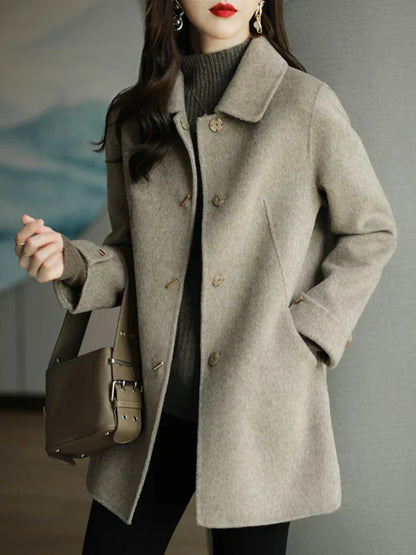 Dames Jas Wolmix Elegante Warme Wintercoat - Mode Vibes