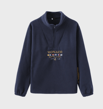 Heren Fleece Trui met Ritskraag Warm en Klassiek