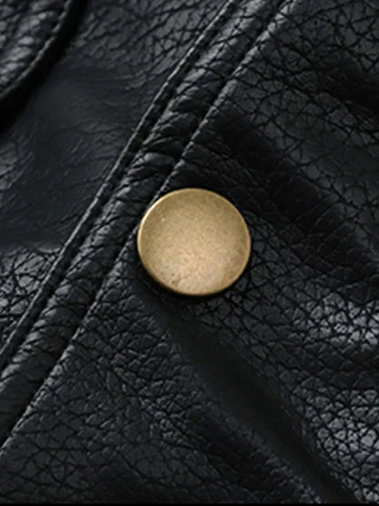 Leren Herenjack Oversized Stijlvol Design