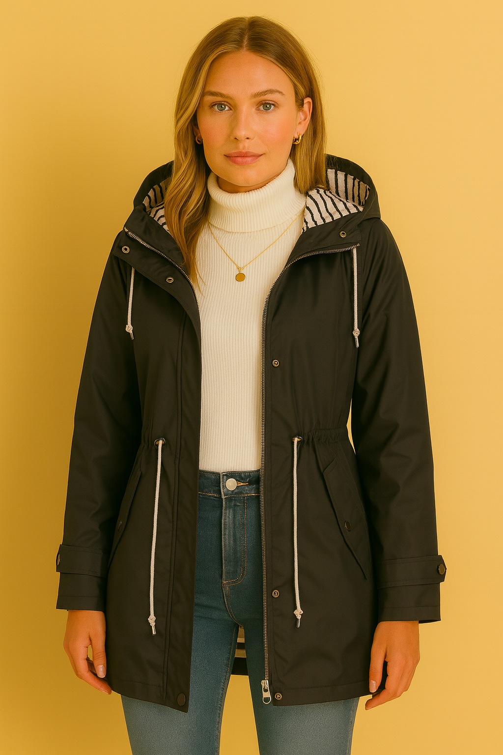 Dames Regenjas Waterdicht met Capuchon - Mode Vibes