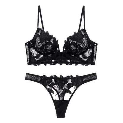 Franse Lingerie Set met Diepe V-hals en Kant