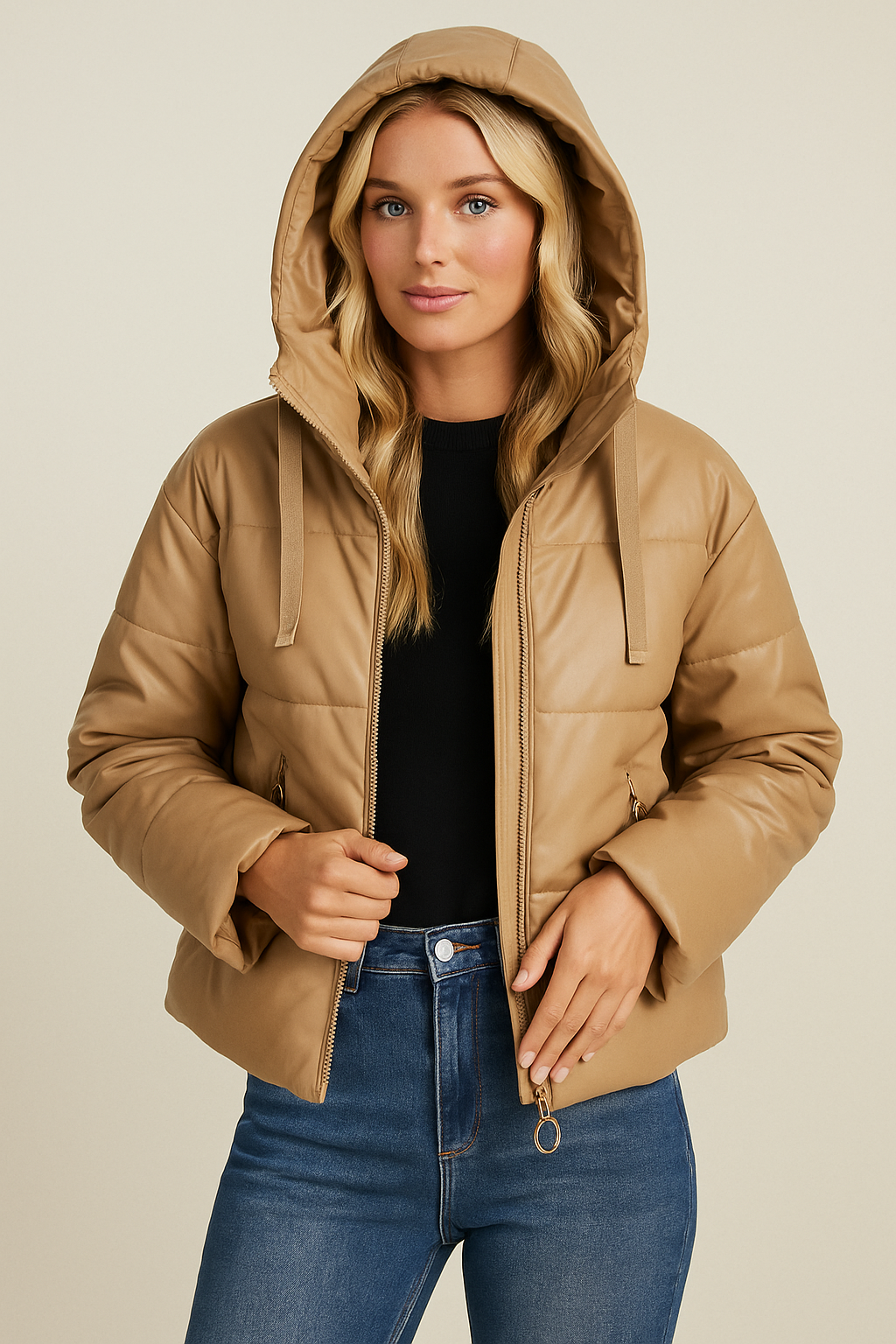Dames Pufferjas Gewatteerd met Capuchon Warm en Trendy - Mode Vibes