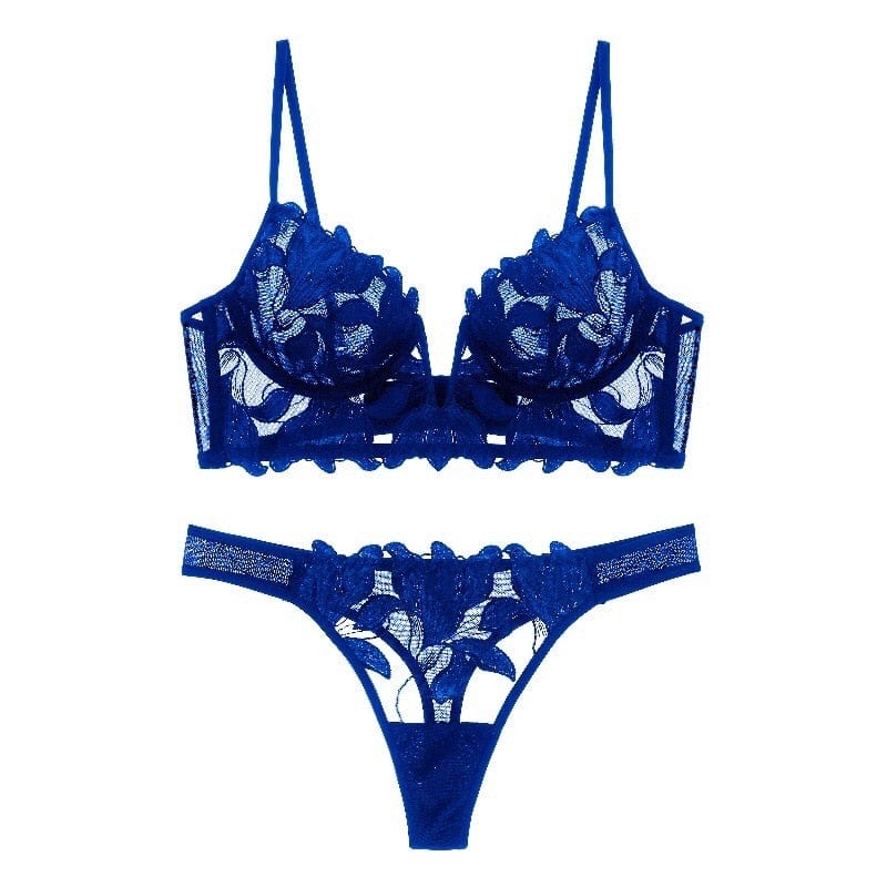 Franse Lingerie Set met Diepe V-hals en Kant - Mode Vibes
