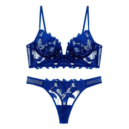 Franse Lingerie Set met Diepe V-hals en Kant - Mode Vibes