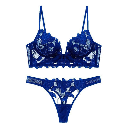Franse Lingerie Set met Diepe V-hals en Kant - Mode Vibes
