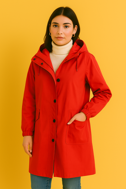 Dames Windjack Capuchon Waterproof Sportief