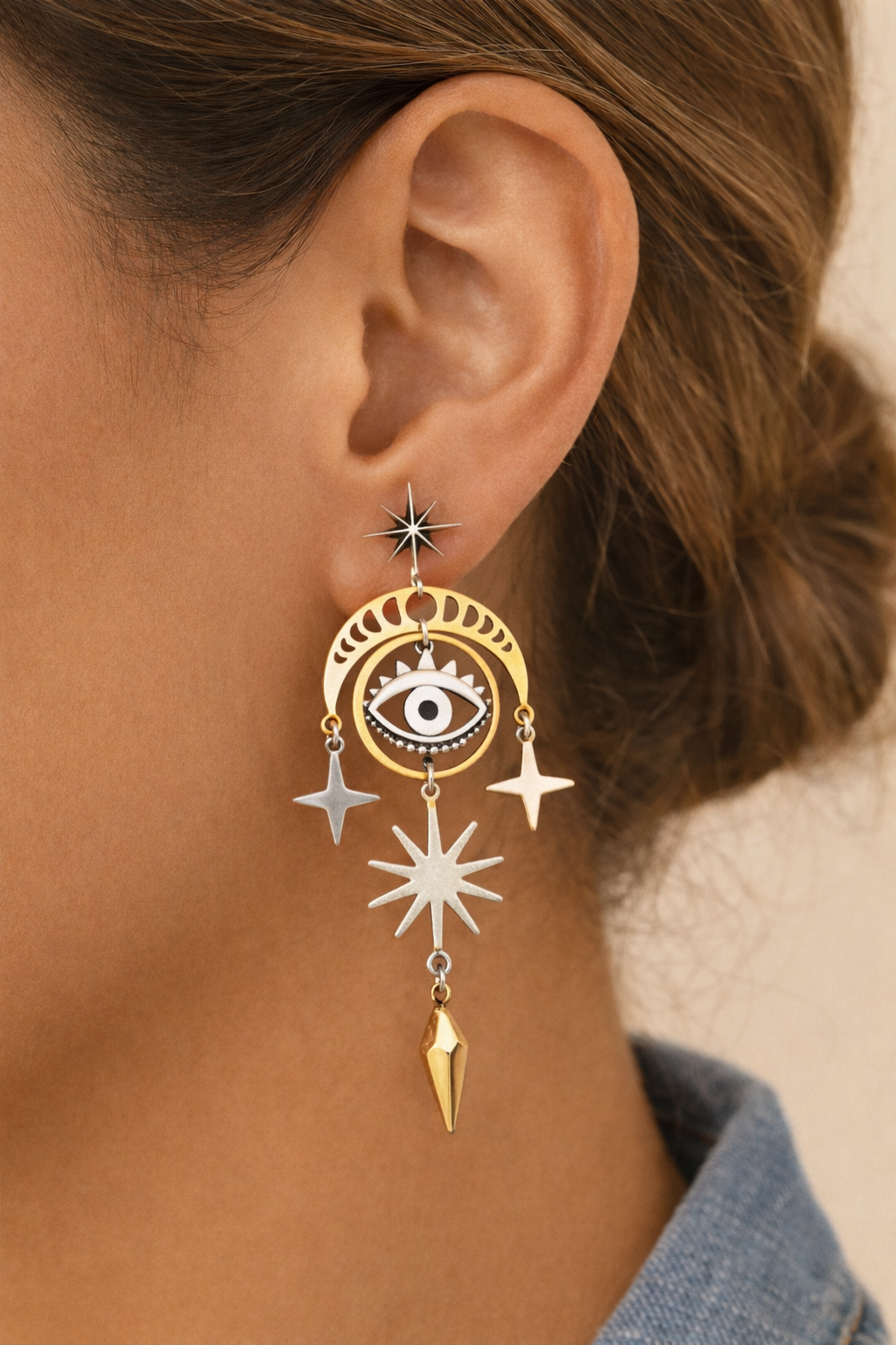 Dames Oorbellen Goud en Zilver met Sterren Motief - Mode Vibes