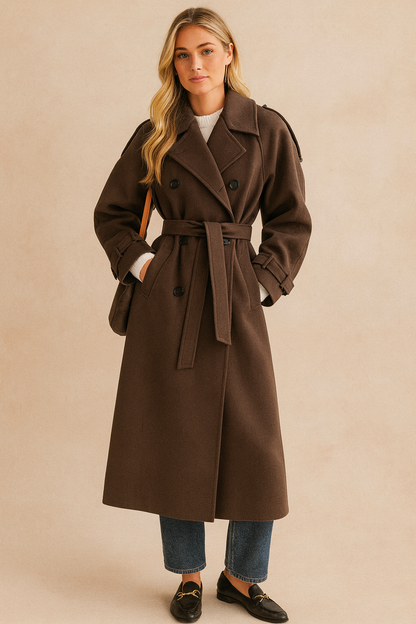 Dames Lange Overjas Trendy Warme Winterjas Boleo