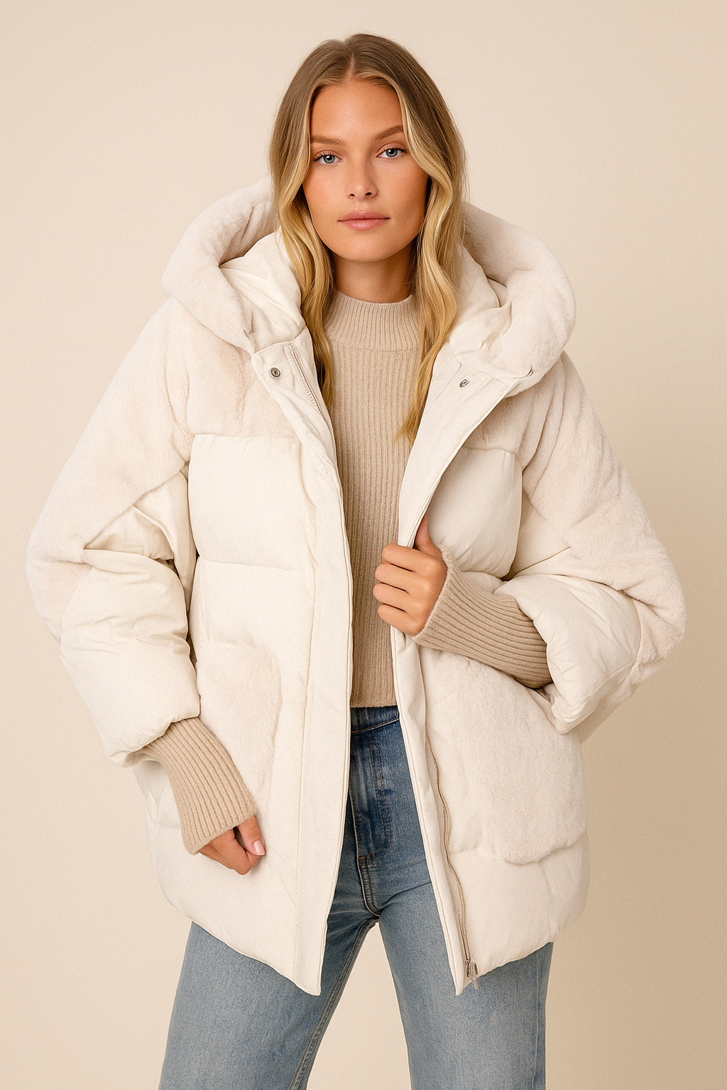Dames Winterjas Faux Fur Capuchon Luxe Warm - Mode Vibes