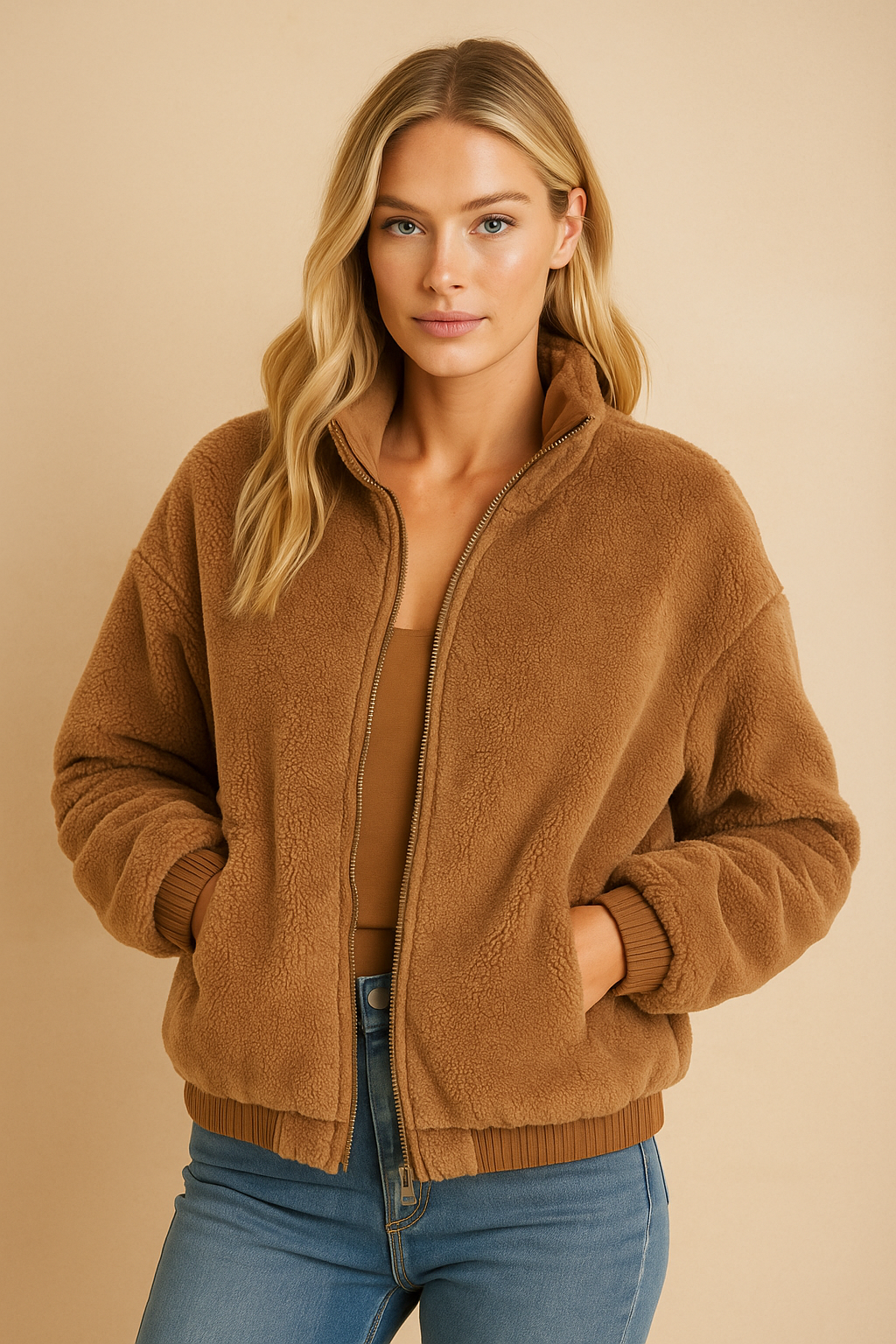Dames Teddyjas Warm en Zachte Bomberjas Zwart - Mode Vibes
