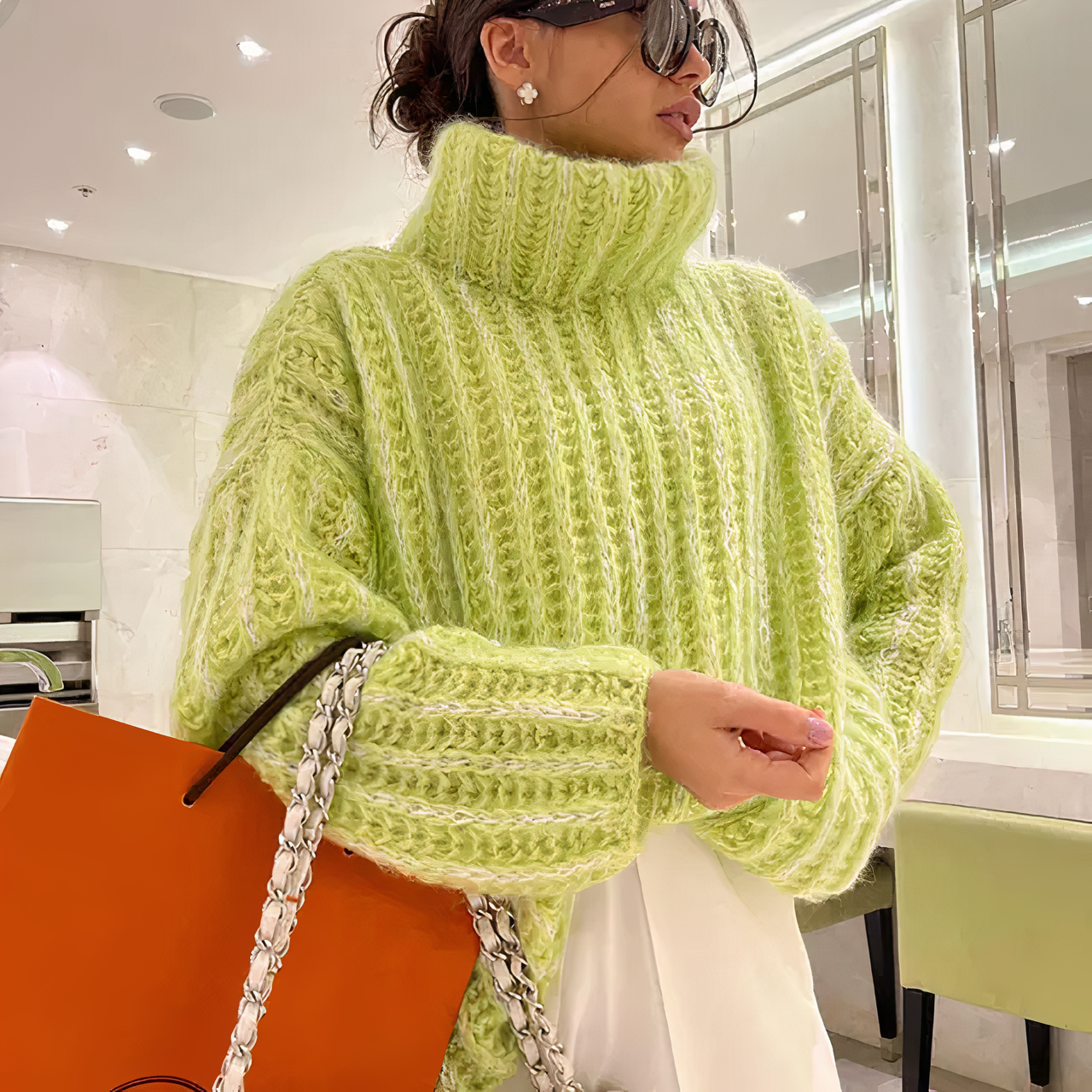 Gebreide Trui Fluffy Zacht en Warme Trui voor Vrouw - Mode Vibes