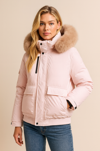 Dames Winterjas Imitatiebontkraag Warm en Trendy - Mode Vibes