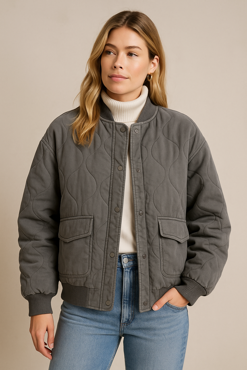 Dames Bomberjas Gewatteerd Oversized Brooklyn Stijl - Mode Vibes