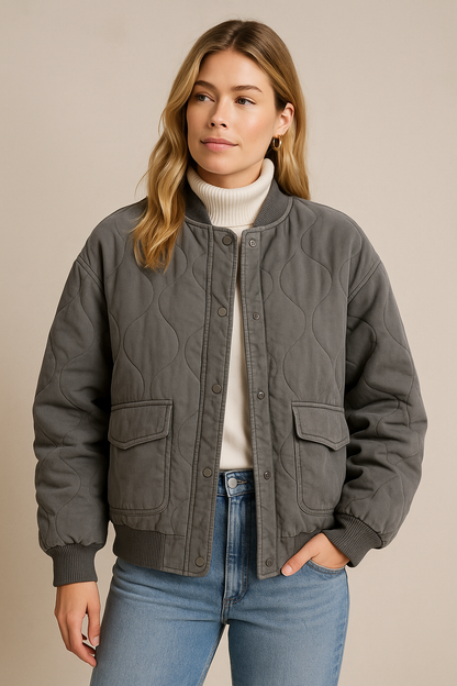 Dames Bomberjas Gewatteerd Oversized Brooklyn Stijl - Mode Vibes