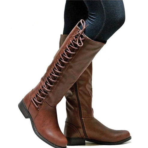 Elegante Veterlaarzen voor Dames Leer