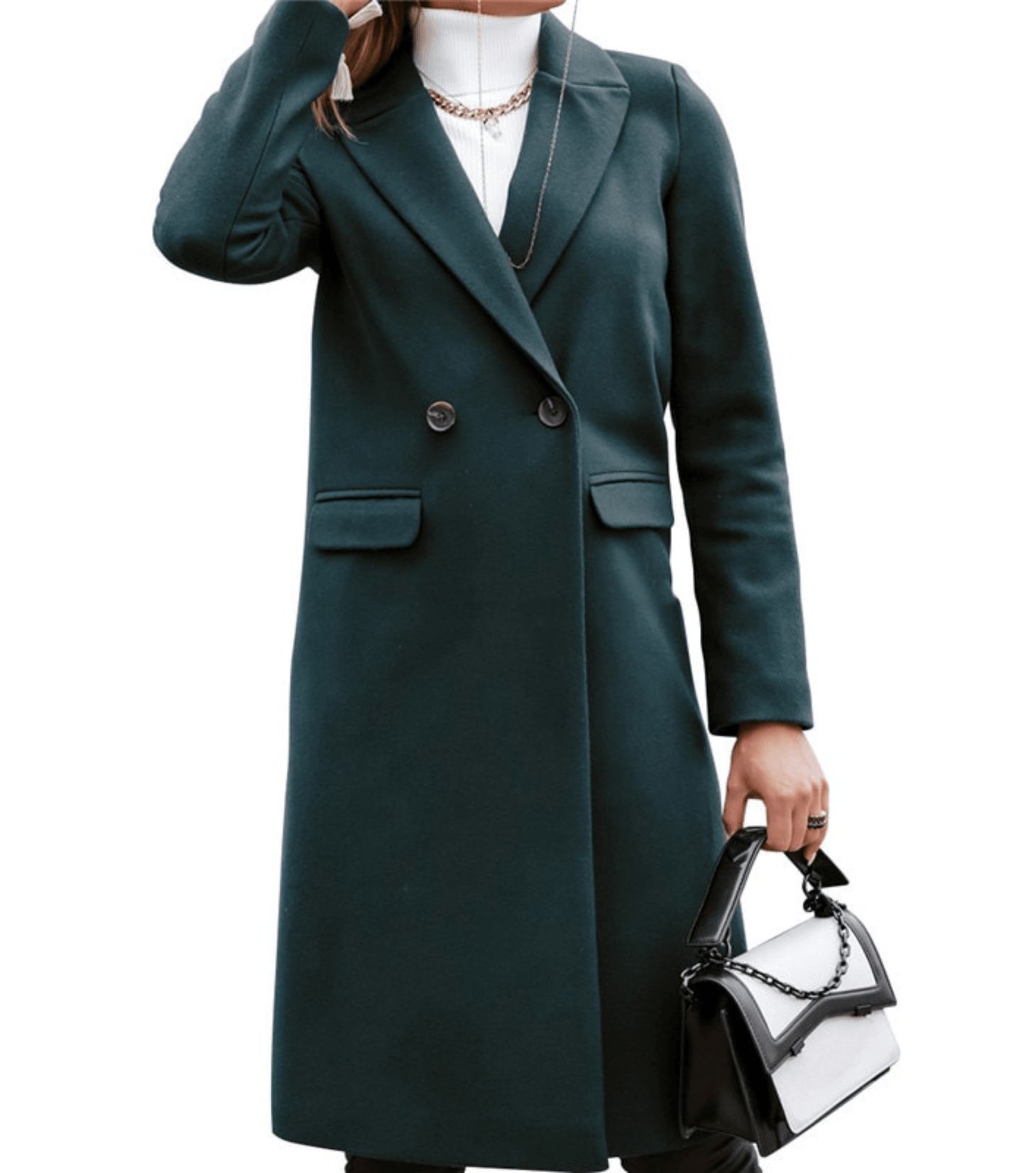 Azzurra | Cappotto di lana con tasche