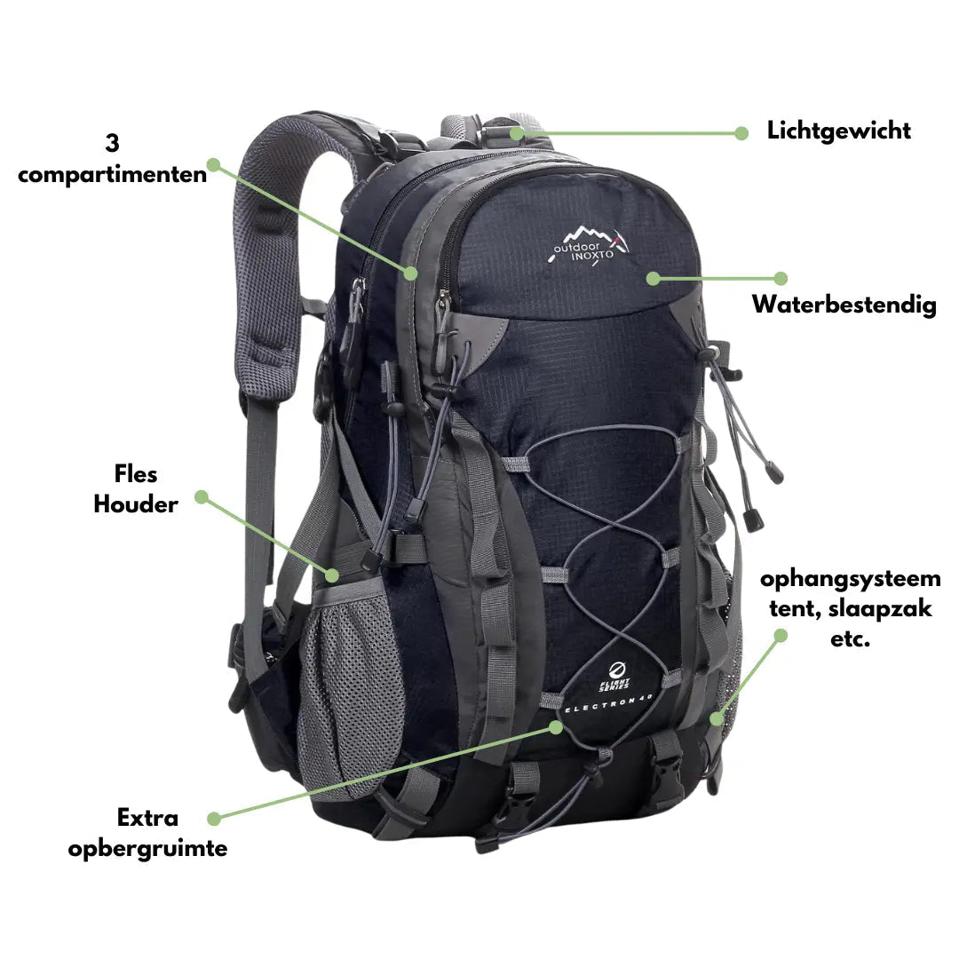 Rugzak voor Wandelen en Kamperen 40L