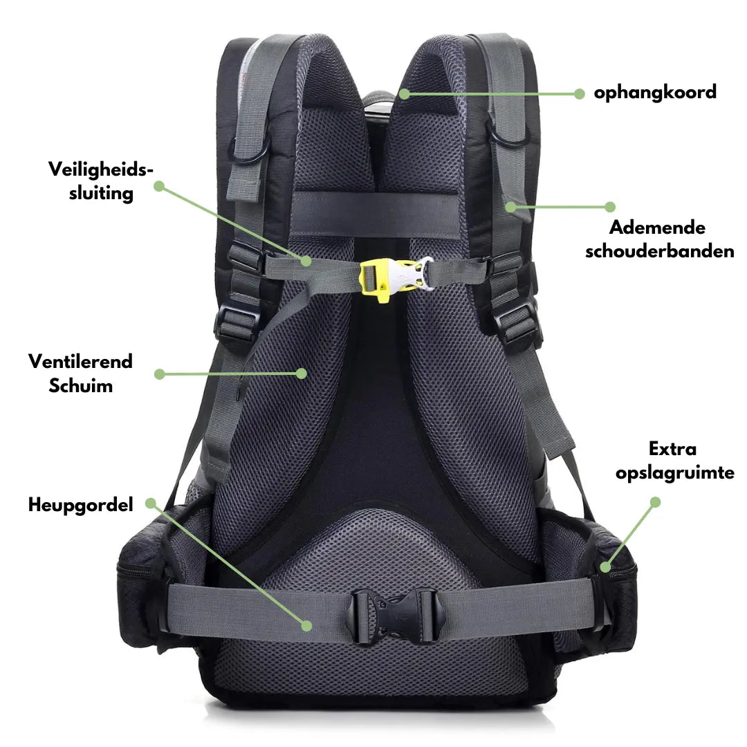 Rugzak voor Wandelen en Kamperen 40L