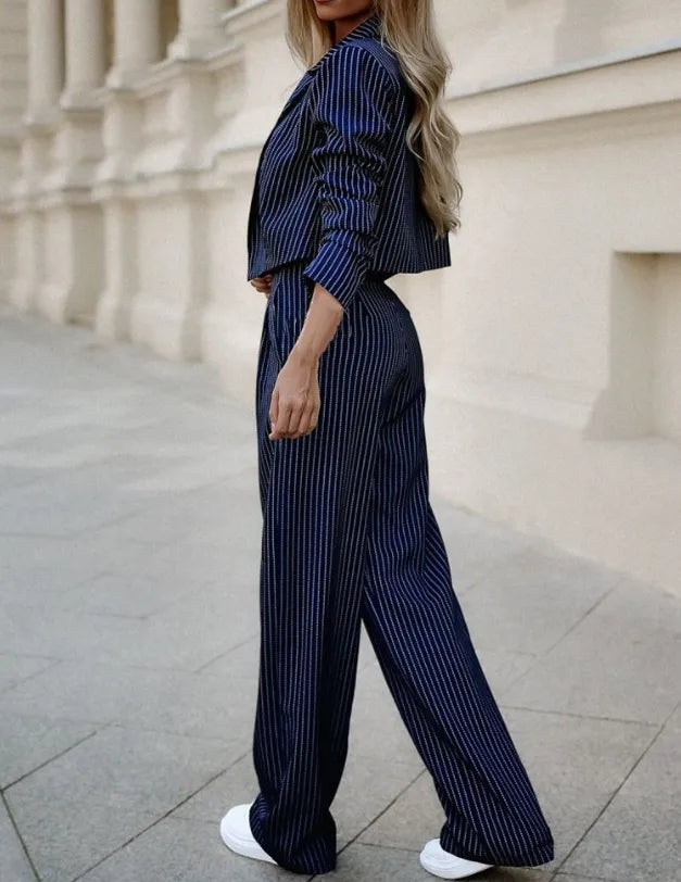 Tweedelig Pantalon Pak voor Vrouw Moderne Stijl