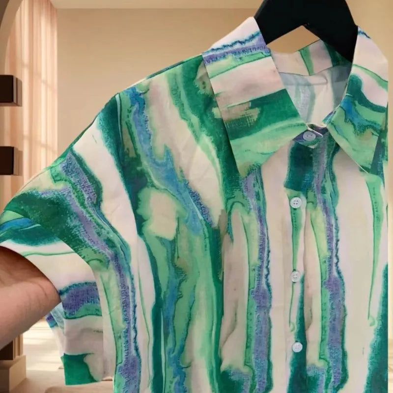 Zomerse Zeebries Blouse FlamingoFusion