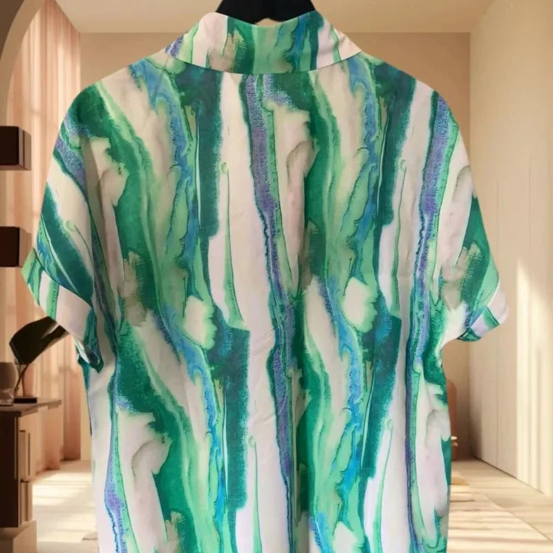 Zomerse Zeebries Blouse FlamingoFusion