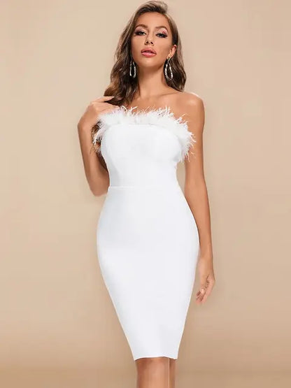 Radiant Luxe Veren Bandage Jurk Voor Stijlvolle Dames