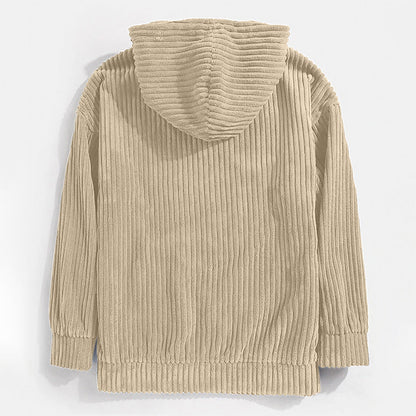 Jonas Hoodie Geribde Ribfluweel Sweater