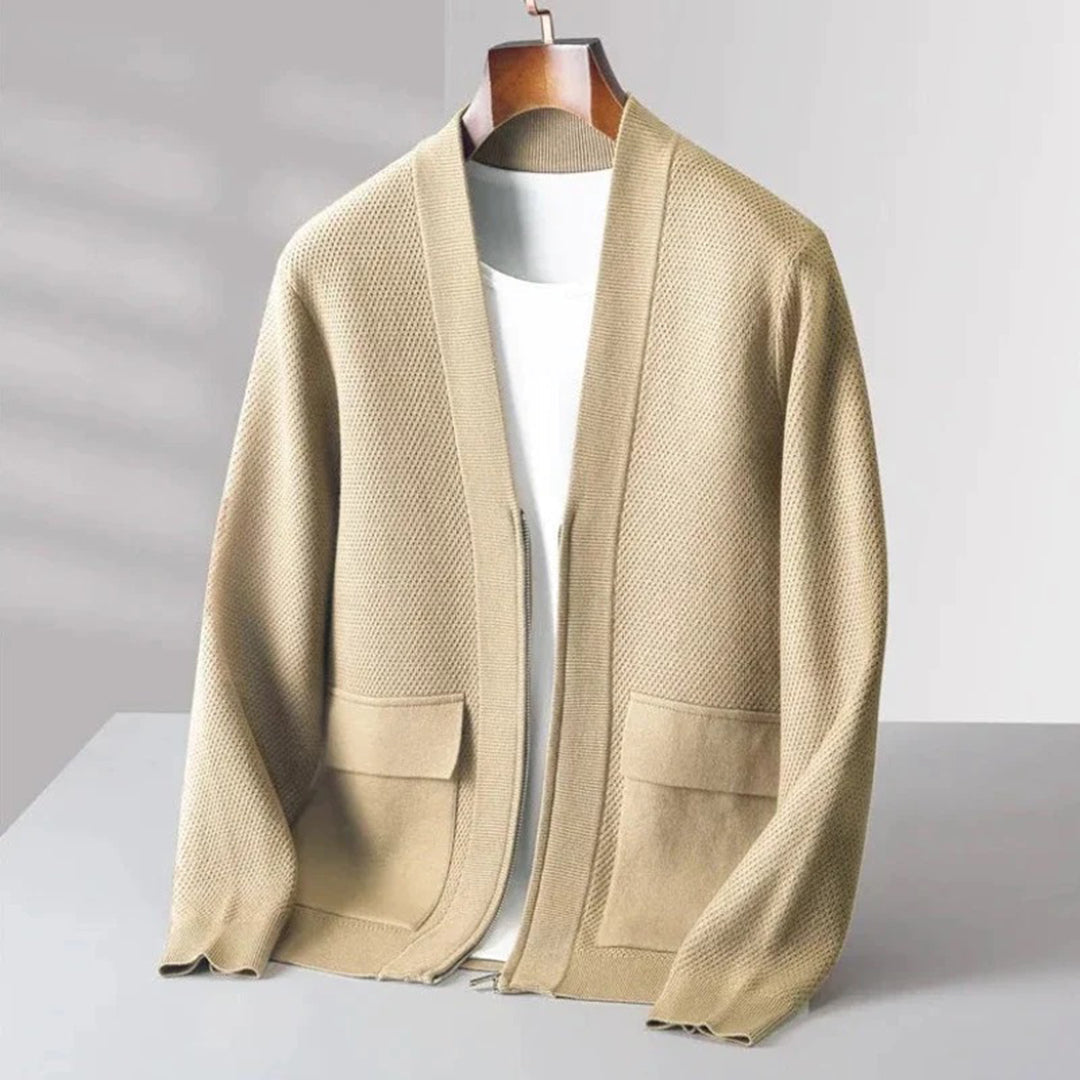 Gebreid Herenvest Casual Stijl voor Mannen - Mode Vibes