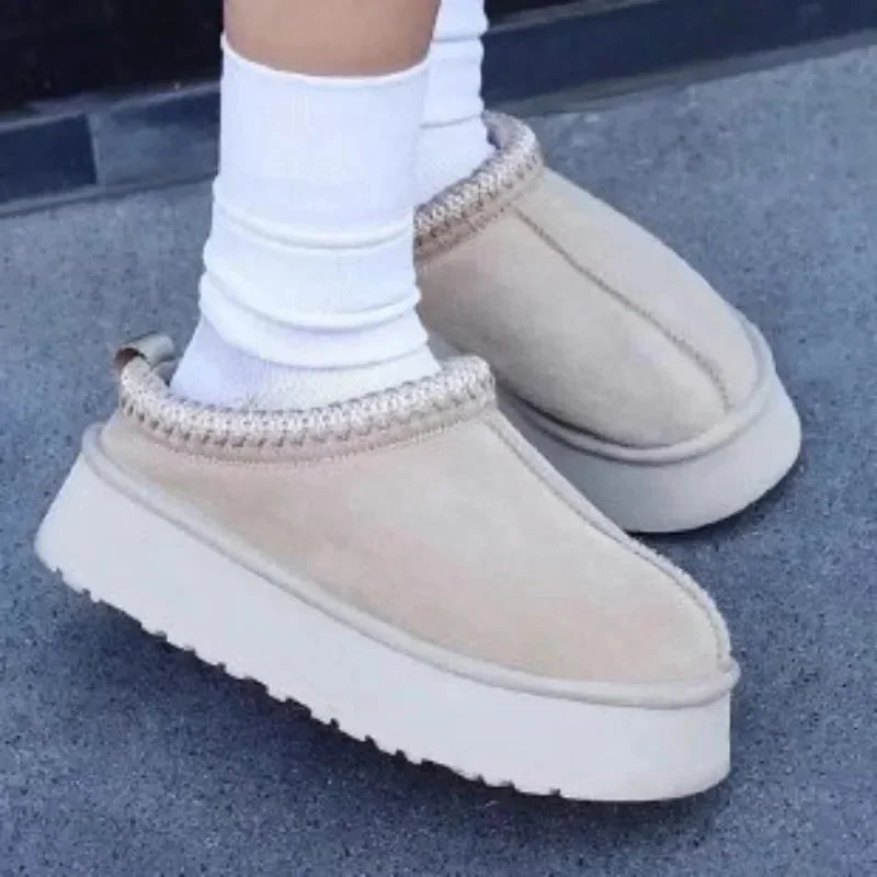 Dames Slippers Zachte Pluche met Dikke Zolen