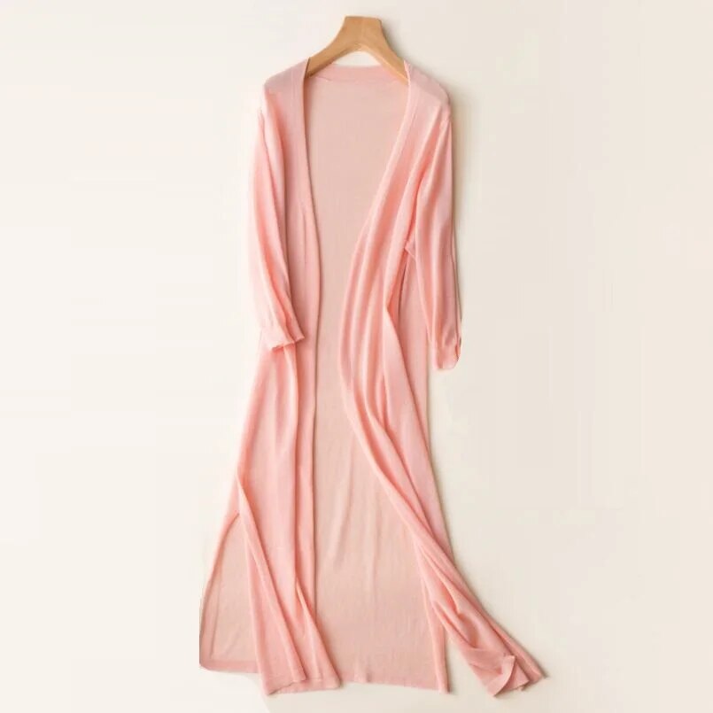 Benthe | Elegante cardigan lungo lavorato a maglia 6