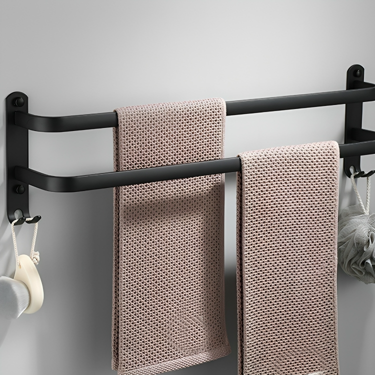Badkamer Handdoekhouder met 2 Haken RVS