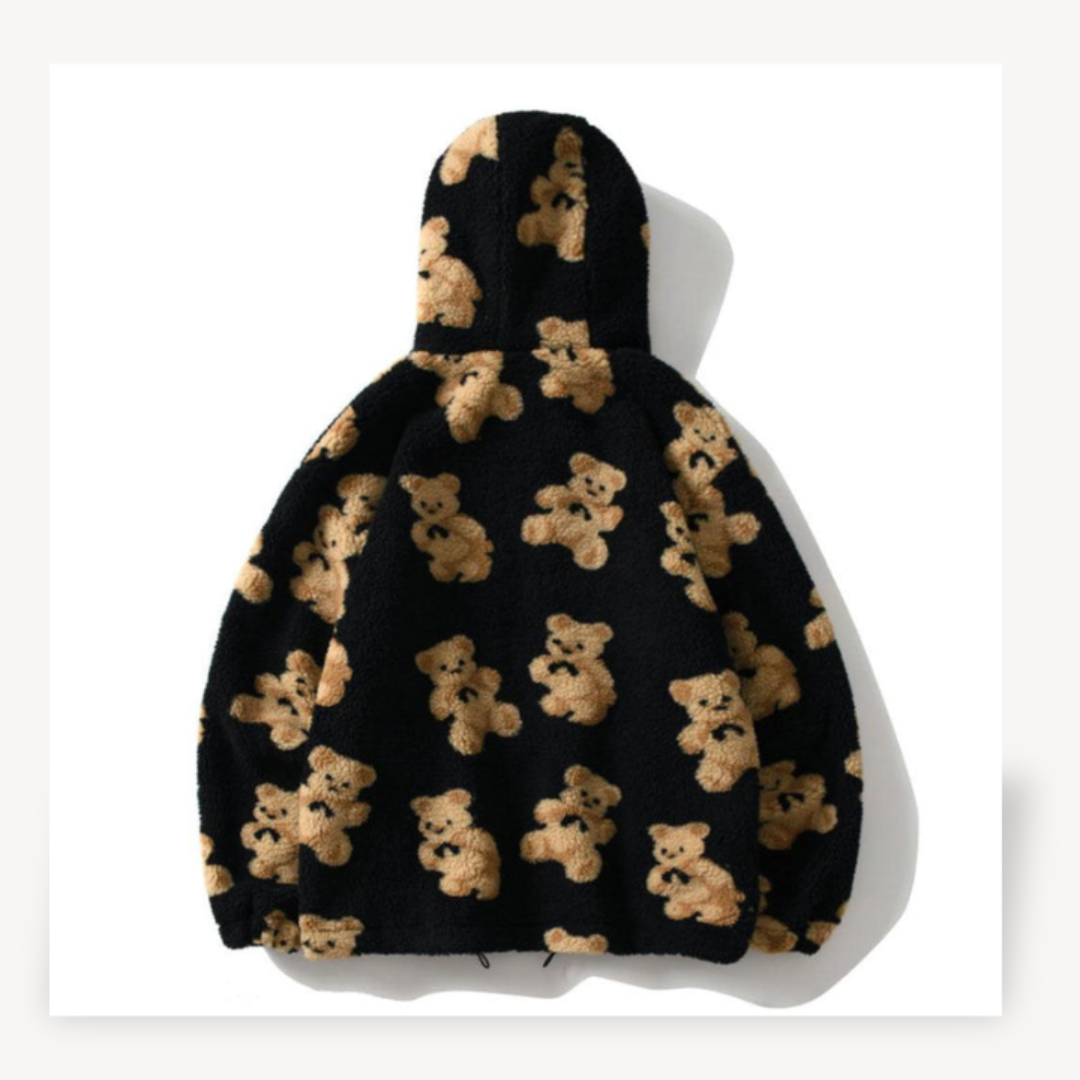 BerlinGlamour | Capuchonjas met teddybeerpatroon voor dames 4