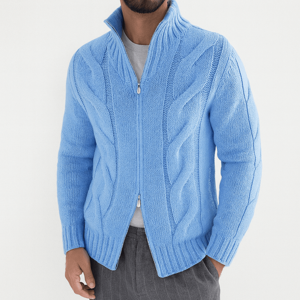BerlinGlamour | Cardigan met rits over de gehele lengte 1