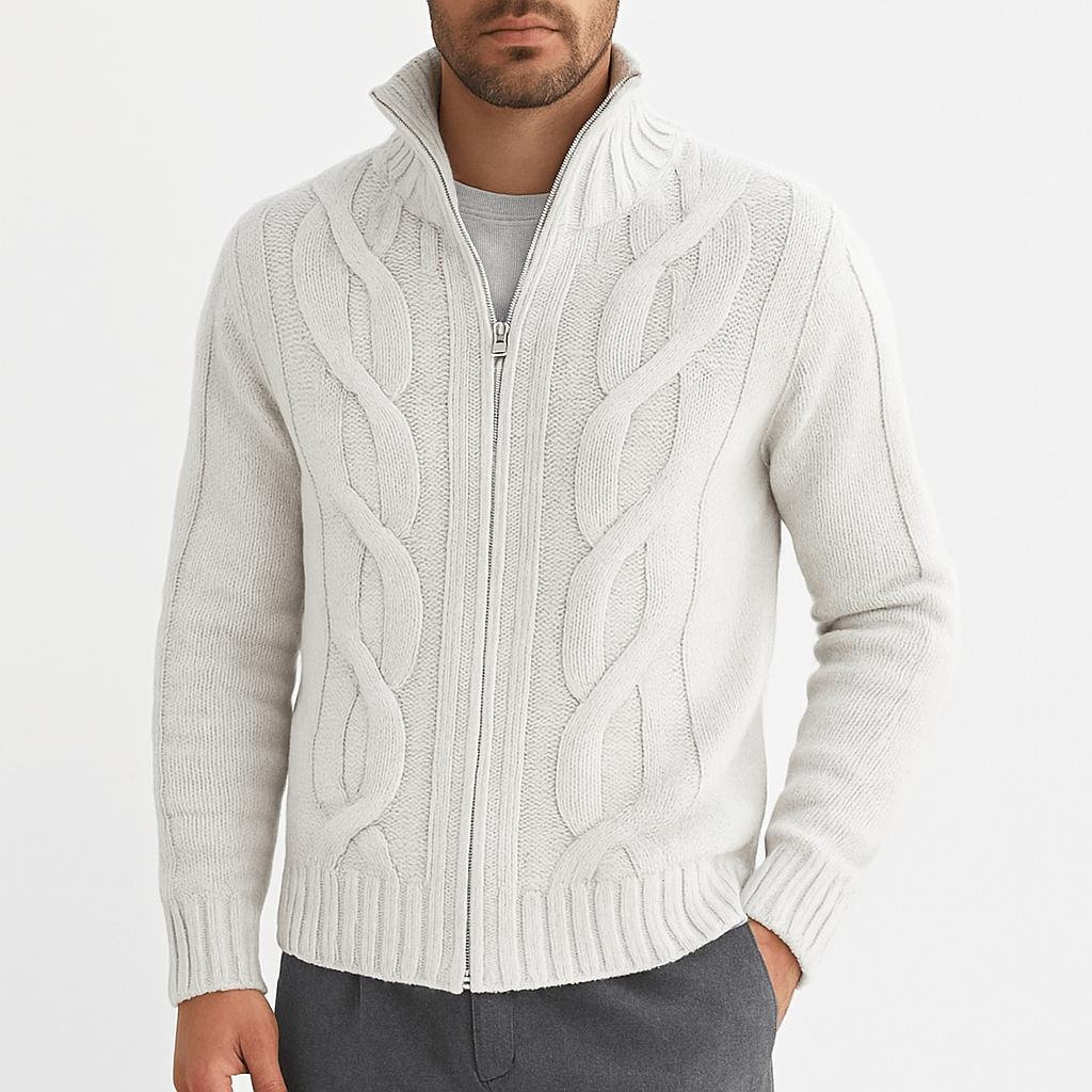 BerlinGlamour | Cardigan met rits over de gehele lengte 4