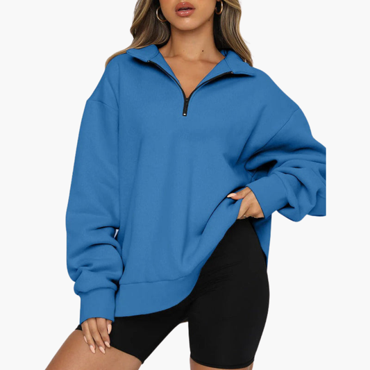 BerlinGlamour | Casual damestrui met rits en relaxte pasvorm 0