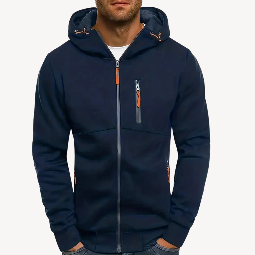BerlinGlamour | Casual hoodie van katoen en polyester voor heren 3