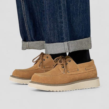 BerlinGlamour | Casual lage suède veterschoenen voor heren 1