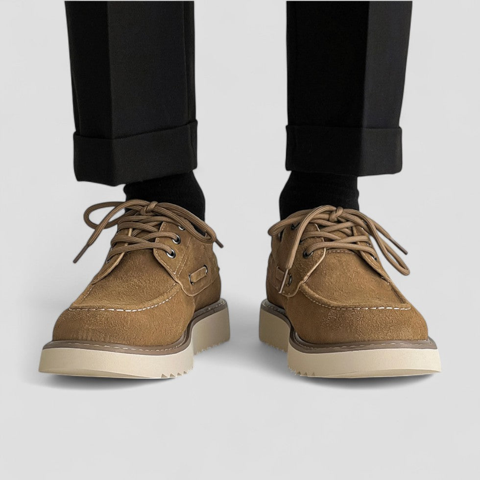 BerlinGlamour | Casual lage suède veterschoenen voor heren 3