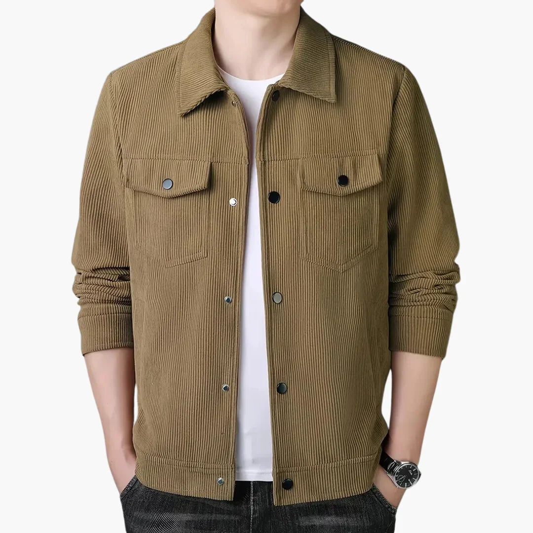BerlinGlamour | Corduroy bomberjack voor heren 5