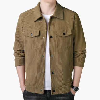 BerlinGlamour | Corduroy bomberjack voor heren 5