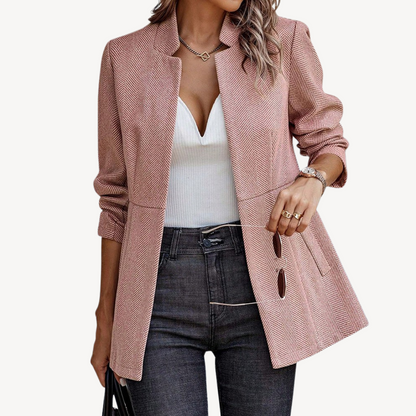 BerlinGlamour | Dames blazer met visgraatmotief 0